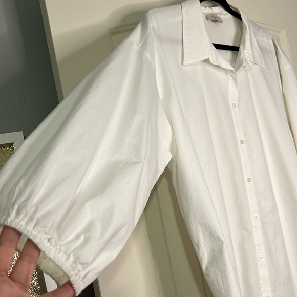 LOFT White Button Down Shirt - Picture 5 of 7